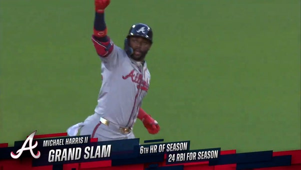 Braves' Michael Harris II sends a grand-slam home run into McCovey Cove, adding to a loud first inning against the Giants